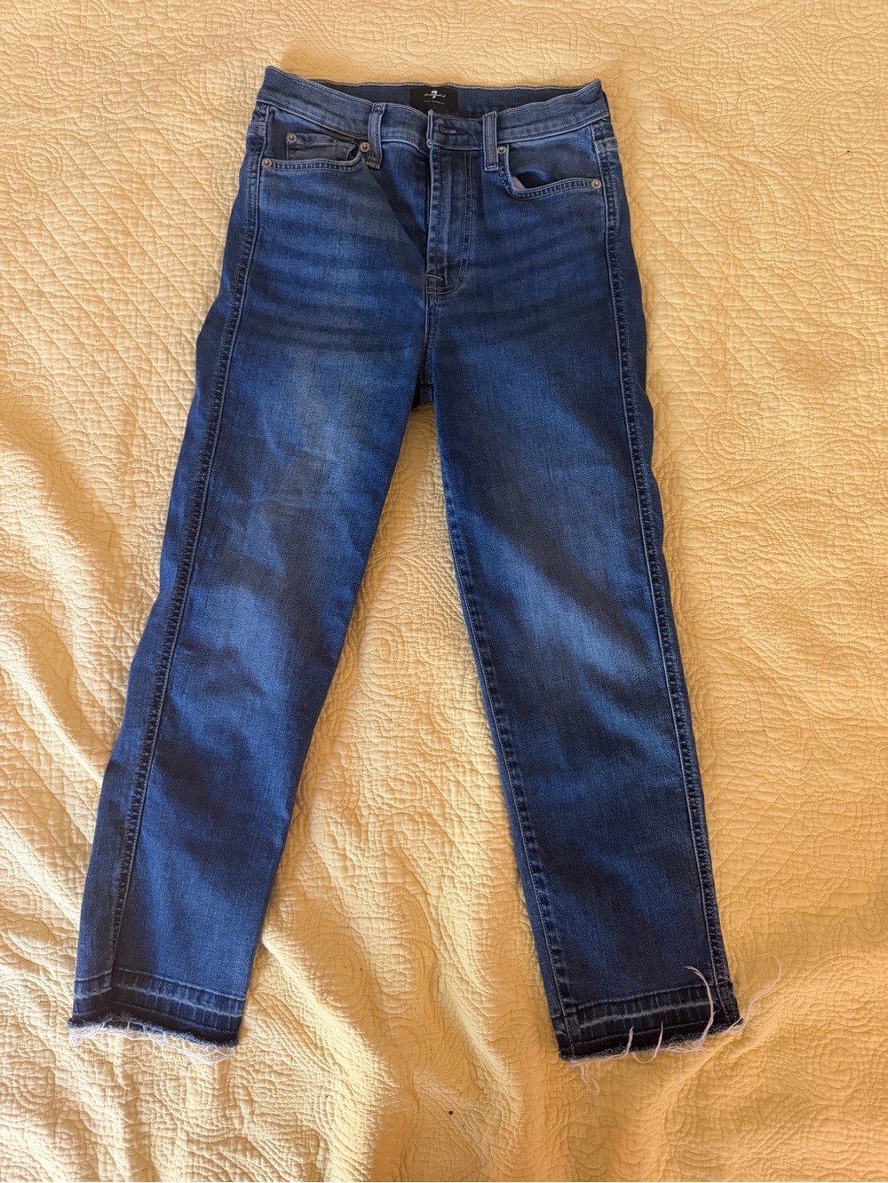 7 For All Mankind Dark Indigo Straight Jeans